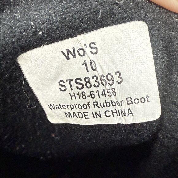 Sperry Top Sider Duck Boot womens size 10 Black Quilted Waterproof STS83693 - Picture 5 of 6